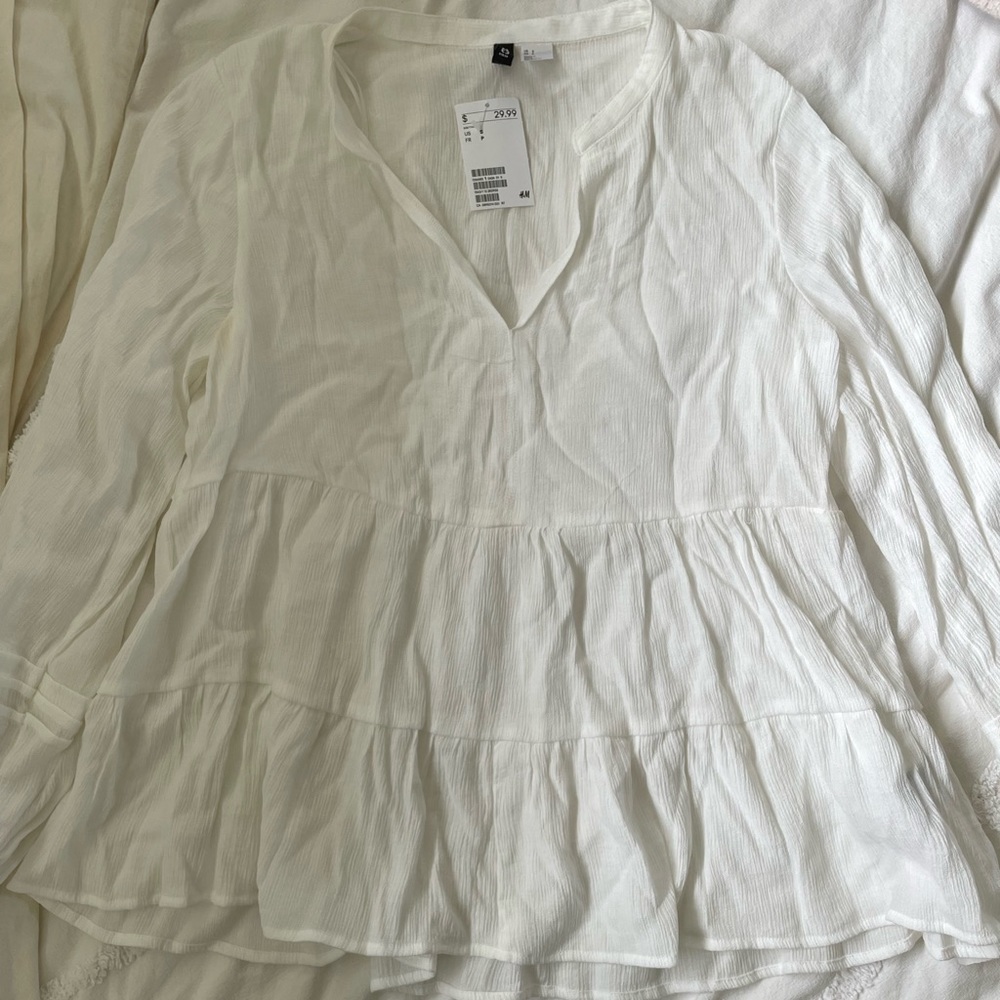 H&M Flowy Peasant Top